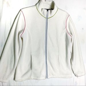 Izod Whote Zipup Jacket ladies L